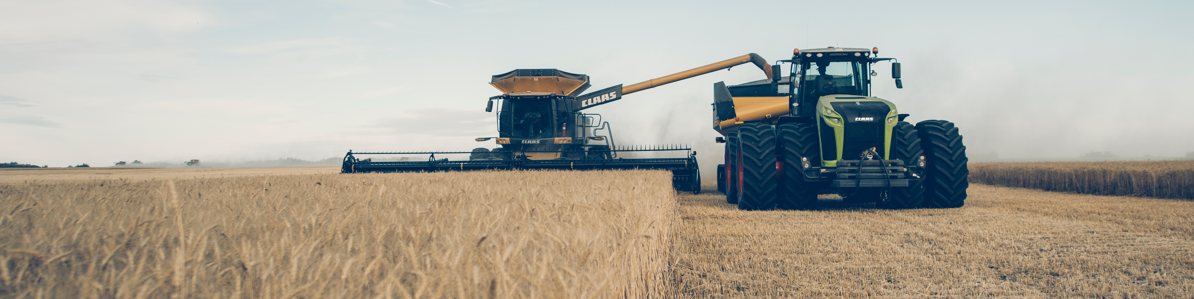 Tractor harvesting