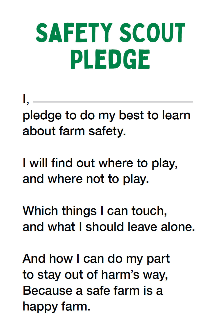 Safety scout pledge