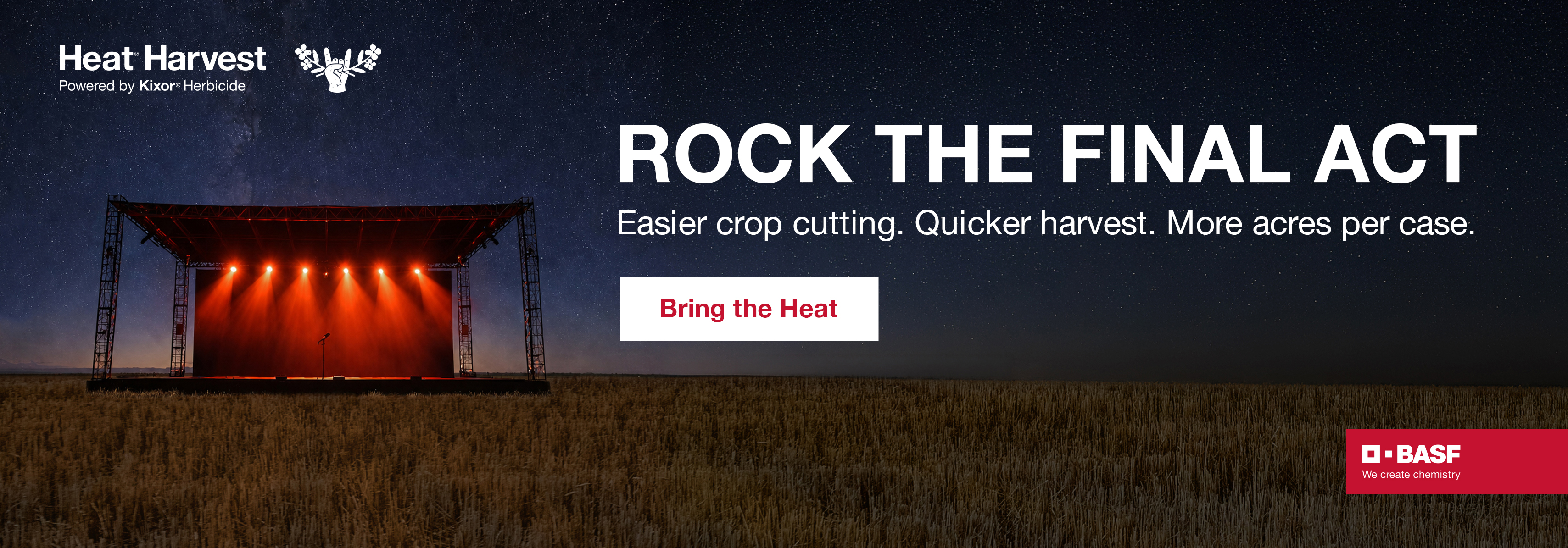 Heat Harvest - Rock the FInal Act - Stage in the middle of field