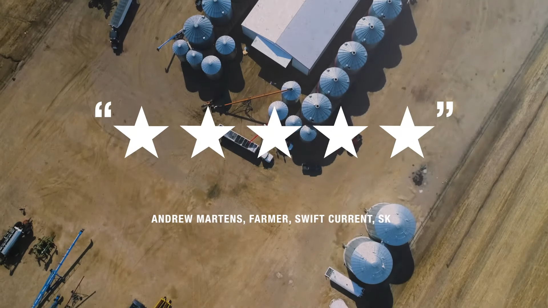 Aerial shot of seed farm