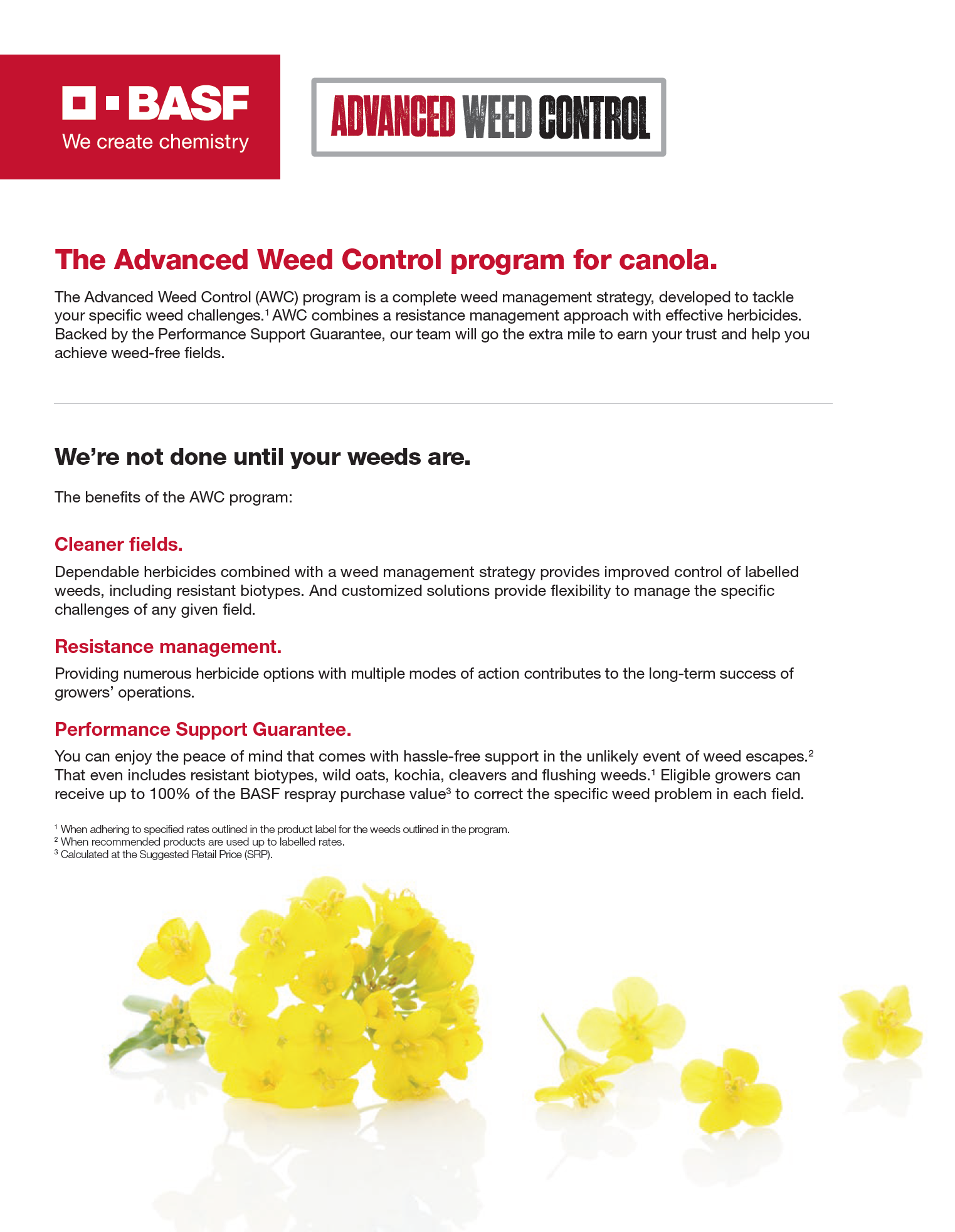 AWC Canola Brochure Cover
