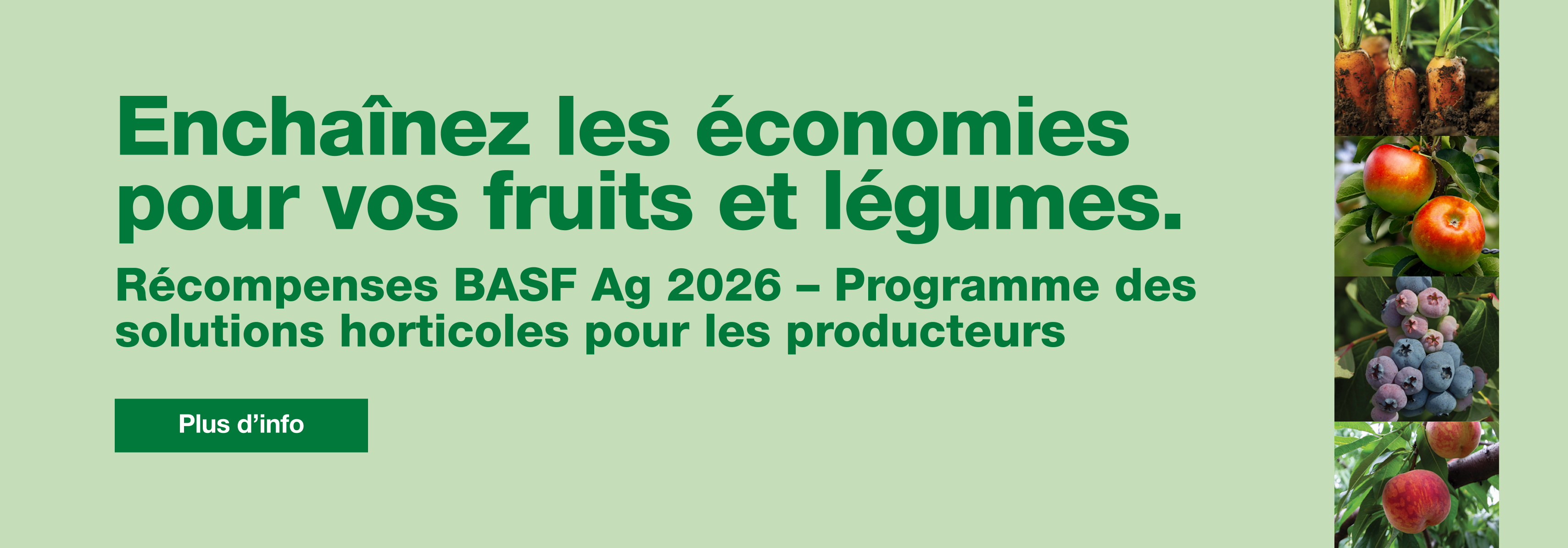 Récompenses BASF Ag 2026 – Programme des solutions horticoles pour les producteurs